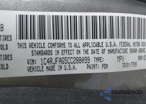 2012 Jeep Grand Cherokee Laredo z USA, uszkodzony, nr VIN 1C4RJFAG5CC288099